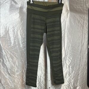 lululemon athletica Green Striped Leggings
